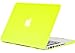 Kuzy - Hot Neon Yellow 13inch Rubberized Hard Case Satin Cover (A1278 with or without Thunderbolt) Aluminum Unibody - Construction Hot Yellow
