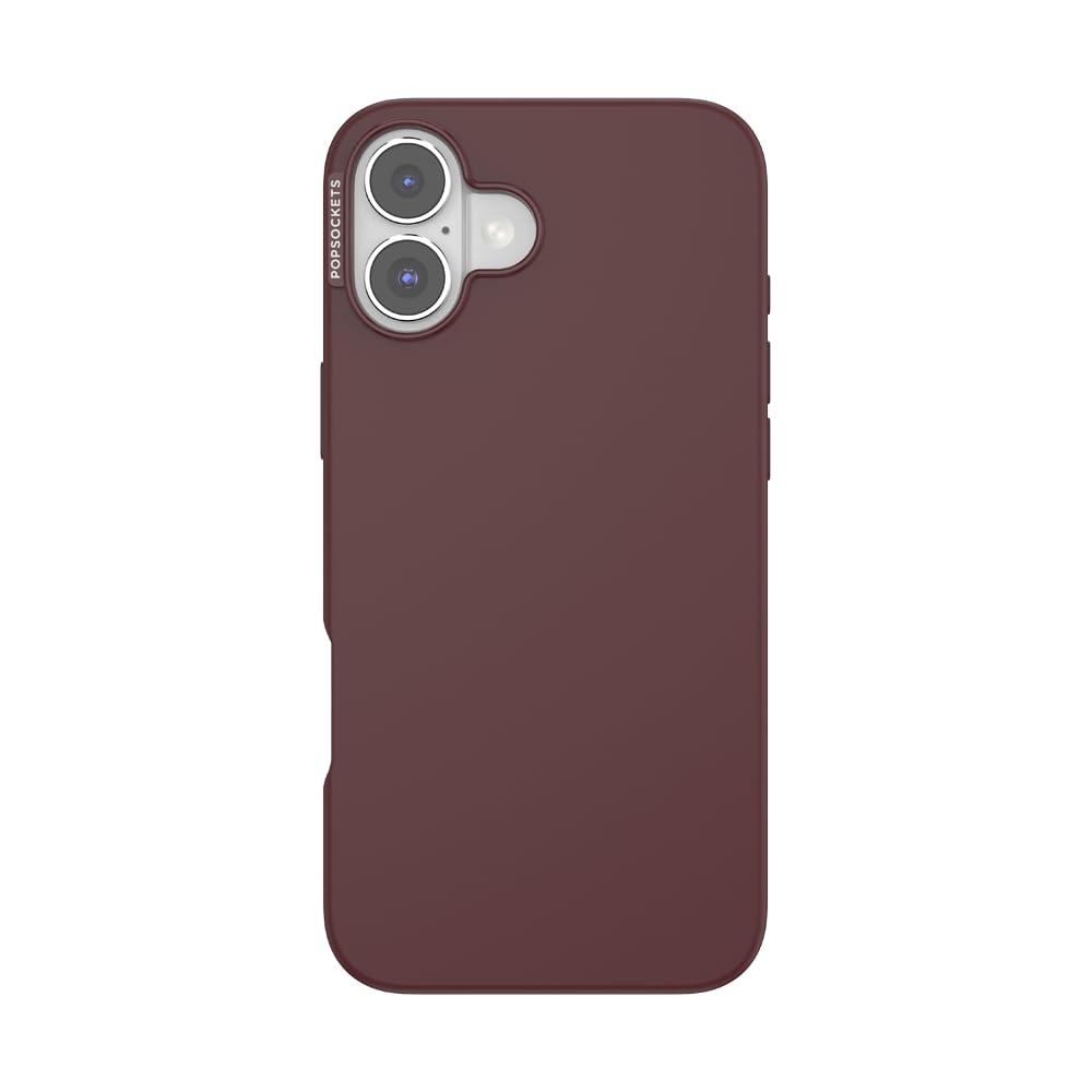 PopSockets iPhone 16 Plus Case Compatible with MagSafe, Phone Case for iPhone 16 Plus, Wireless Charging Compatible, Case Only - Oxblood