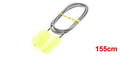 Jardin Metallic Cable Aquarium Double Brush Tube Bottle Cleaner, 155cm