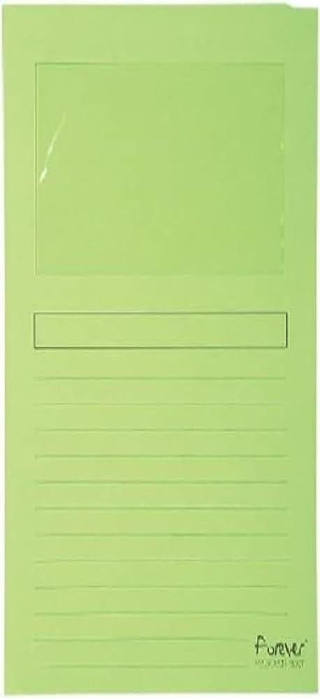 Exacompta - Ref 50107E - Forever Collection - Window Folders - 220 x 310mm in Size, Suitable for A4 Documents, 120gsm Recycled Board - Light Green (Pack of 100)