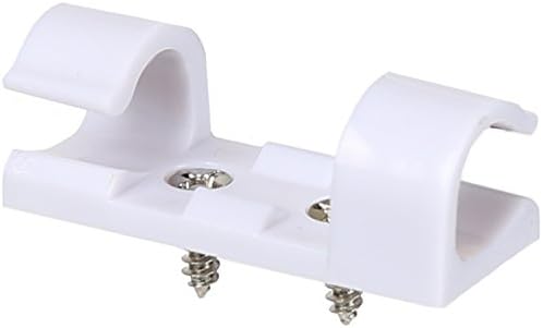 Large Cable Clips with Screw Attachment System, Reposition and Move Cables After Installation, Set of 20, Clear - by Titan Grip