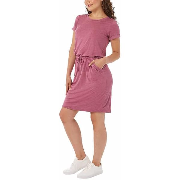 32 Degrees Ladies' Soft Twill Drawstring Dress (US, Alpha, X-Small,  Regular, Regular, Deco Rose) at Amazon Women's Clothing store