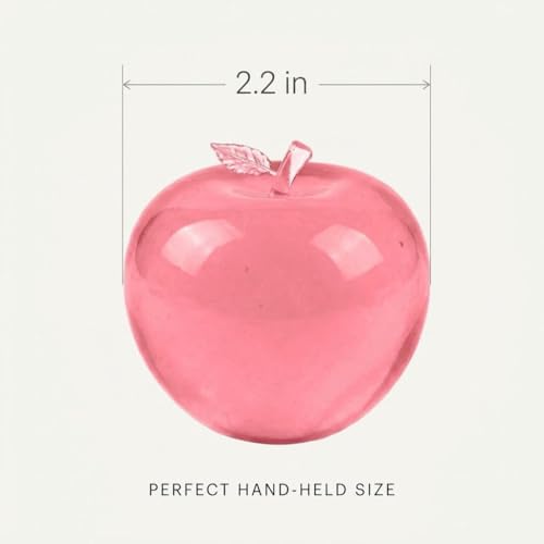 ORCHID M® Apple Squishy Stress Relief, Slow Rebound Pink Fruit Squeeze, Soft Squeezy Balls for Anxiety, Sensory Fruit Squishy for Pinching, Stress Balls Squeeze Alternative