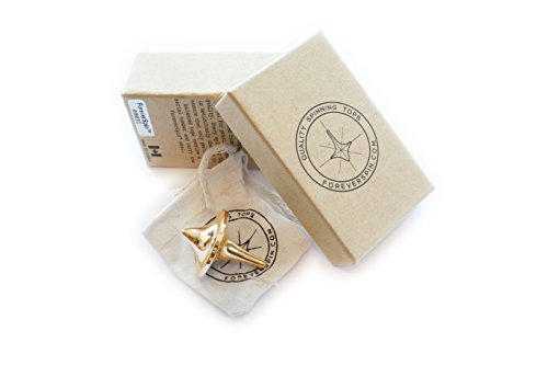 ForeverSpin 24kt Gold Plated(Mirror-Finish) Spinning Top - World Famous Metal Spinning Tops