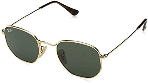 Bundle: Ray-Ban RB3548N Hexagonal Gold/Green 51mm & Carekit