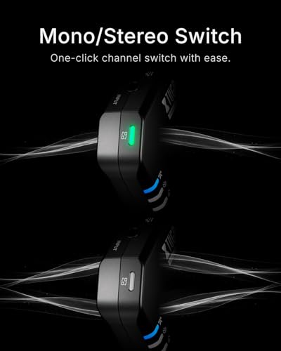 XTUGA J02S Sistema de Monitoreo Inalámbrico en el oído, Sistema IEM Estéreo de 2,4GHz con Transmisor y Receptor, 50m de Alcance, 10 Horas de Autonomía, Monitor Inalámbrico in Ear para Escenario, Banda