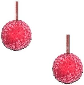 Tuleste 1/2" Yarn Pom Pom Stud Earrings // Tropical Pink (Rose Gold)