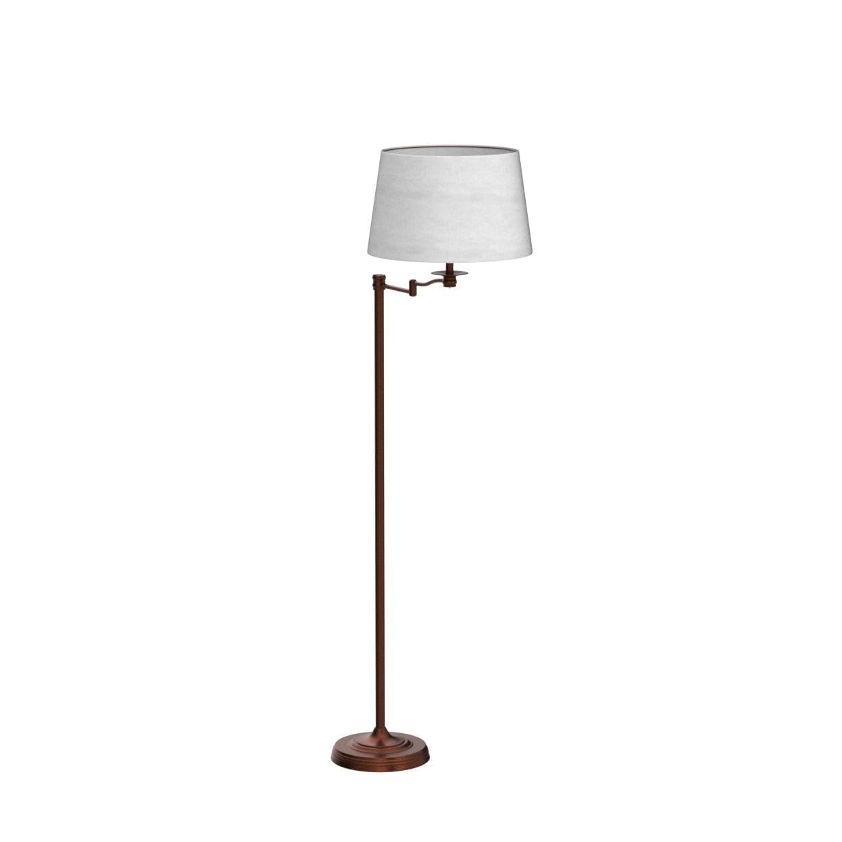 Brightech Caden LED Floor Lamp - Tall Standing Lamp with Swing Arm for Living Rooms & Offices - Industrial Bronze