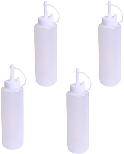 Plastic Mini Squeeze Bottles with Caps, Ketchup BBQ Sauce Dispensing Bottles by CCraft