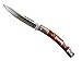 Valtev Pocket Knife, Folding Hunting Style, Bamboo Wood and Stainless Steel Handle, Quality Lockback Blade, Sturdy Nylon Pouch