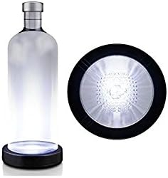 LED Light Bottle Cup Mat Coaster Color Changing For Party Bars (WHITE)
