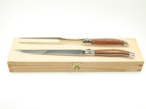 Fleur de Lys Laguiole Rosewood carving set