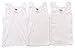 TATO Girls Tank Top Sleeveless Undershirts 100% Cotton 3PC Pack Tanks Size S White