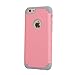 Rosepark iPhone 6S Plus Case (5.5 inch), iPhone 6 Plus Case, (TM) Slim Slick Armor Hybrid Dual Layer Shockproof Hard Case Cover for Apple iPhone 6 Plus (2014) / 6S Plus(2015)(Baby Pink+Grey)
