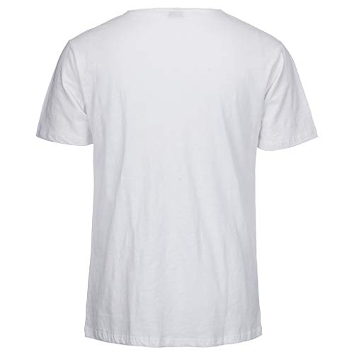 Allywit-Mens Long Sleeve Button T Shirt Tee Cotton V Neck Henley Shirts Undershirt Slim Fit Tops White - Thumbnail 3