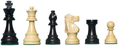 British Staunton Ebonised Chess Pieces -3.75 Inch King