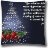 Christmas Xmas Stuff for Religious Christmas Cotton Linen Square Throw Pillow Case Decorative Cushion Cover Pillowcase Christmas Theme 18x18 Inch