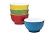Bruntmor 20 Ounce Ceramic Dessert Bowl Set Of 4 in Red, Blue, Yellow, Green, 20 Oz Porcelain Dip Bowls for Ice Cream, Snacks, Safe For Oven, Microwave, Dishwasher, Ideal Gift
