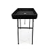 4 Foot Cooler Ice Table Party Ice Folding Table with Matching Skirt - Black