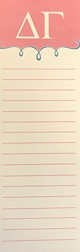 (2) Pink Delta Gamma Sorority Lined Note Pad- Set of Two Lined Note Pads- 25 Sheets Each Pad