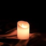 Etronic  Real Wax 3D Dancing Flame Flickering Flameless Battery Powered LED Pillar Dripless Motion Candle, 3