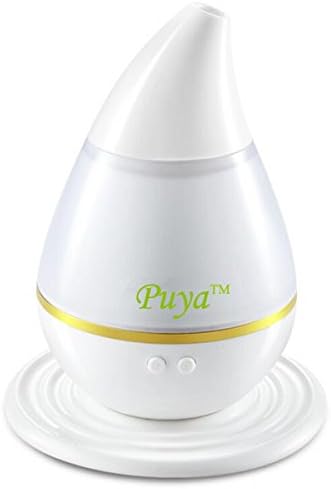 Puya 250ml Aroma Ultrasonic Essential Oil Diffuser,USB Cool Mist Whisper-Quiet Humidifier with 7 Color LED Lights Waterless Auto Shut-off for Car,Home,Yoga,Spa,Office,Living Room and More