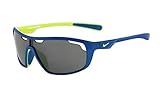 Nike Grey Lens Road Machine Sunglasses, Military Blue/Venom Green