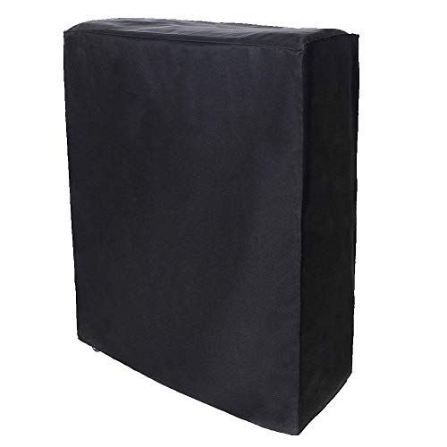 Fdit Outdoor Furniture Cover, Tear-Resistant Weatherproof Breathable Fabric, Portable Lightweight Dust Proof Protection, 210D Oxford Cloth Black, For Courtyard Beach Pool Folding Chairs