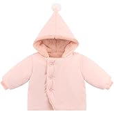 Mokitoni Baby Girl Winter Fleece Jacket Toddler Boy Puffer With Hood Coat Infant Clothes