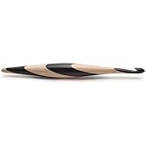 Furls Crochet Hook, Ebony and Maple Striped Streamline Wood, Ergonomic Handle Crochet Hooks 7" (H - 5.00MM)