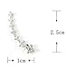 DOOPOOTOO 7 Crystals Ear Cuffs Hoop Climber S925 Sterling Silver Earrings Hypoallergenic Earring