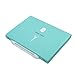 Expandable Portable Hand-Held Accordion File Document Folder File Organizer Eiffel Tower Print with Insert Button A4 and Letter Size 12 Pockets Green