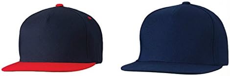 Yupoong Five-panel Flat Bill - 6007 (Navy &amp; Navy/Red)