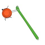 Birchwood Casey 49313 WingOne Ultimate Handheld Clay Target Thrower, Left Hand, Green