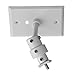 Pinpoint Mounts AM20-White Universal Home Theater Speaker Wall Ceiling Mount with Electrical Box Installation Adapter Plate
