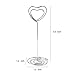 Miles Moon 20pcs 3.5 Inch Heart-shaped Holder Wire Photo Clips Place Card Holder Special Spiral Base For Tabletop Use