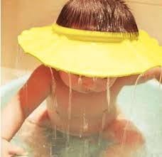 Safe Shampoo Shower Bathing Protect Soft Cap Hat for Baby Children Kids (Yellow)