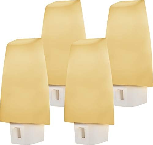 Lights By Night Manual On/Off Night Light, 4 Pack, Incandescent, Warm, White Shade, Ideal for Bedroom, Bathroom, Hallway, Stairs, Pantry and Laundry Room, 45032