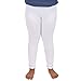 Stretch is Comfort Girl's Cotton Footless Leggings White Medium