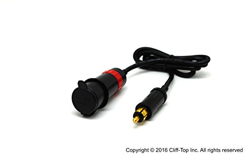 Cliff-Top Hella (DIN) to Cigarette Lighter Power Socket Adaptor with Solid Lock Function - Prevent the Plug Falling Out