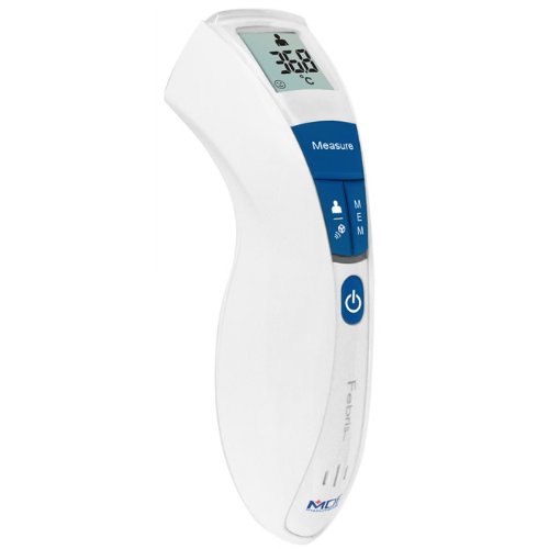 MDF Febris Non-Contact Infrared Digital Thermometer - Forehead - Navy Blue and White (MDFNT13-29)