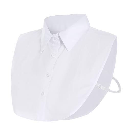 Joyci Fake Collar Detachable Half Shirt False Collar Solid Color Pointed Collar Blouse Dickey for Women Favors