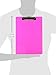 Officemate Transparent Plastic Clipboard, Letter Size with Ruler Markings, Neon Pink (83009)
