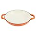 Zelancio Cookware 3-Quart Enameled Cast Iron Casserole Dish with lid, Perfect for Braising, Slow Cooking, Simmering and Baking, Tangerine Orange
