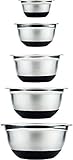 cheri d'amour Mixing Bowls with Lids, Premium Stainless Steel, Non-Slip