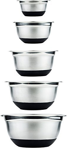 chéri d'amour Mixing Bowls with Lids, Premium Stainless Steel, Non-Slip