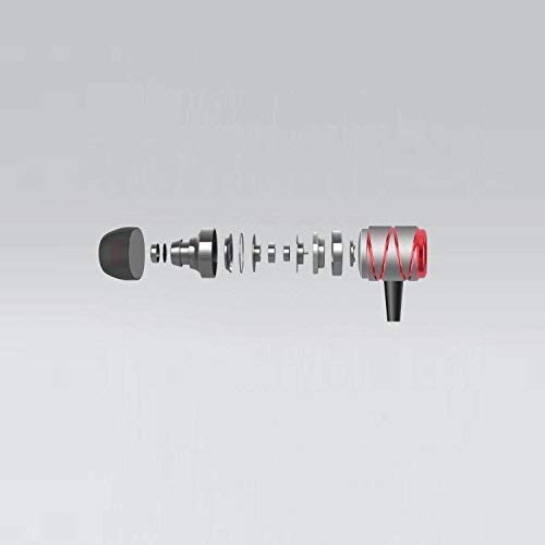 Sonzi In Ear Earphones Stereo Headphones For IPhone/IPod/IPad etc. - 3.5 mm Interface Devices - Silver and Red