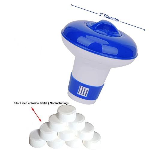 Floating Mini Spa Chemical Dispenser, Chlorine/Bromine Tablet Floater