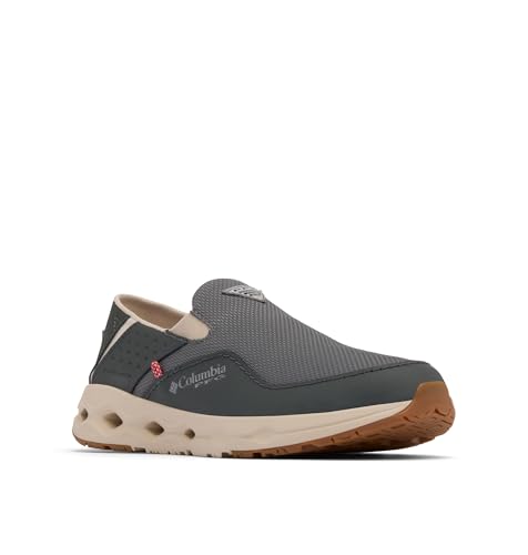 Columbia Men's Bahama X Slip-On, Grill/Sunset Red, 9