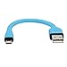 dCables Bendy & Durable Short Micro USB Charging Cable - 7 Inch - Blue - for Android